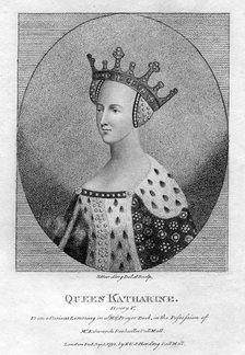 Queen Katharine, (Catherine of Valois), Queen consort of England of Henry V.Artist: S Harding