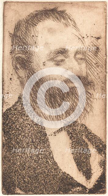 Alphonse Hirsch, 1875. Creator: Edgar Degas.