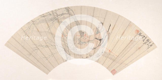 Scholar in the Wind, ca. 1880. Creator: Ren Xun.