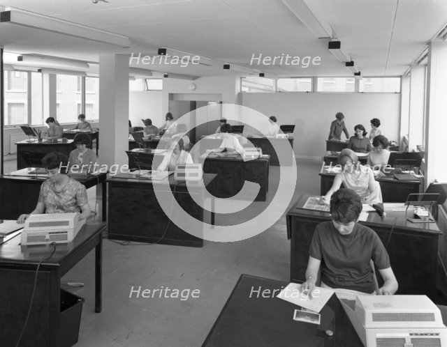 Administration office at Huntsman House, Leeds, West Yorkshire, 1968. Artist: Michael Walters