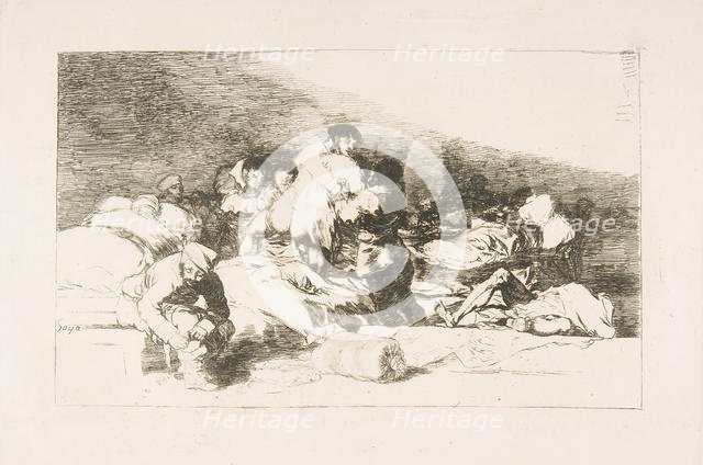 Plate 25 from 'The Disasters of War' (Los Desastres de la Guerra): 'These too.' (Tambien e..., 1810. Creator: Francisco Goya.