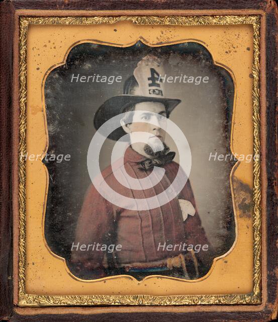 Portrait of a Fireman, c. 1850. Creator: Unknown.