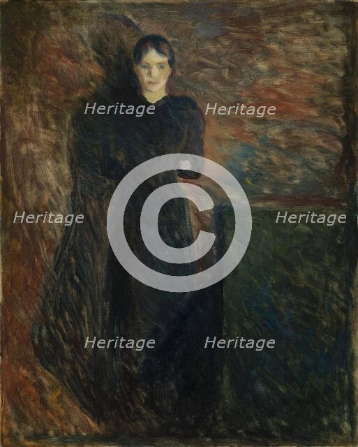 Lady in Black, 1891. Creator: Munch; Edvard (1863-1944).