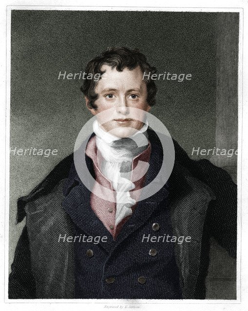 Humphry Davy, English chemist, (1833). Artist: E Scriven.