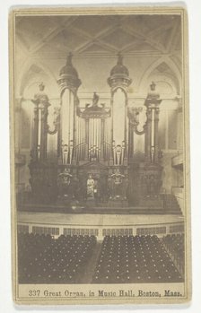Great Organ, in Music Hall, Boston, Mass, ca.1900s. Creator: Bierstadt Brothers.