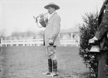 Horse Shows - Starter with Bugle, Unidentified, 1911. Creator: Harris & Ewing.