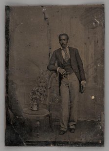 Untitled (Portrait of a Standing Man), 1860s. Creator: Unknown.