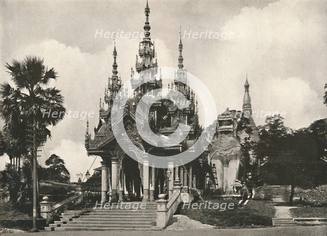 'South Entrance to Shwe Dagon Pagoda, Rangoon', 1900. Creator: Unknown.