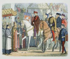 Charles VI of France and Henry V of England welcomed by the clergy, Paris, 1420 (1864). Artist: James William Edmund Doyle