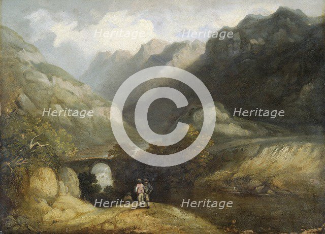 'Pont Aberglaslyn', 1770-1840. Artist: Francis Nicholson