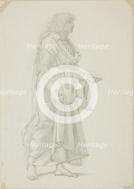 Draped Standing Male Figure, c. 1873-77. Creator: Sir Edward Coley Burne-Jones.