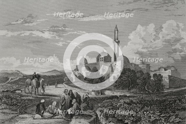 Mosque of David, Mount Zion, Jerusalem, 1840. Creator: Aubert.