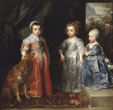 The three eldest children of Charles I Stuart (1600-1649) and Henrietta Maria..., 1635. Creator: Dyck, Sir Anthonis van (1599-1641).