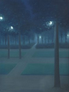 Nocturne in the Parc Royal, Brussels. Artist: Degouve de Nuncques, William (1867-1935)