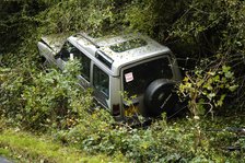 Land Rover Discorery 1990 Accident Artist: Unknown.