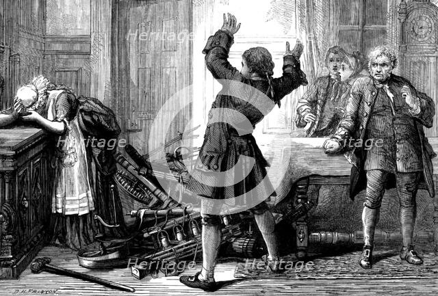 Scene from "Arkwright's Wife," at the Globe Theatre, 1873. Creator: Unknown.