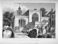 All Hallows-by-the-Tower Church, London, 1837. Artist: John Le Keux