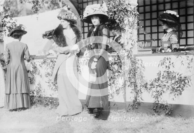 Mrs. J. Gordon Douglas, Mrs. Fred Beach at Hope Farm Fair, 1912. Creator: Bain News Service.