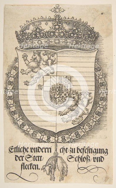 The Arms of Ferdinand I, King of Hungary and Bohemia.n.d. Creator: Albrecht Durer.