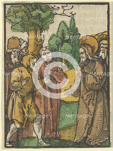 Christ and the Pharisees, from Das Plenarium, 1517. Creator: Hans Schäufelein the Elder.