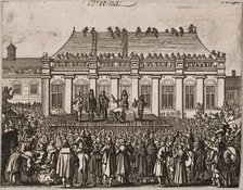 The Beheading of Charles I outside the Banqueting House, Whitehall, London. Creator: Rothgiesser, Christian Lorenzen (?-1659).