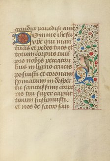 Decorated Text Page; Prayer Book of Charles the Bold, about 1480-1490. Creator: Unknown.