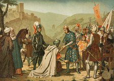 Taking of Loja by King Ferdinand the Catholic, (1452-1516), in 1486, Granada War, (1482-1492), 1890. Creator: Unknown.