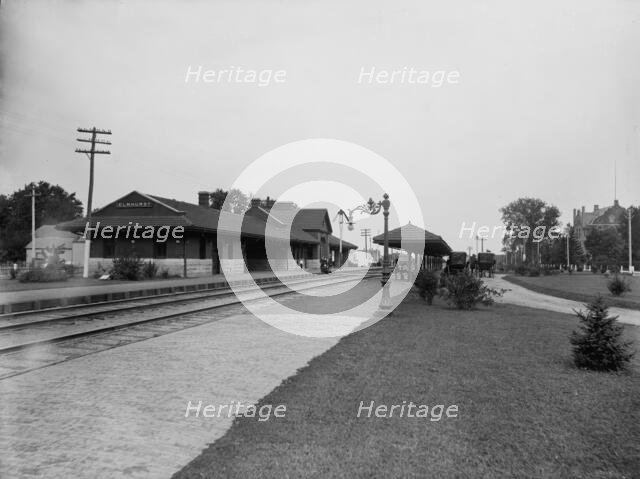 Elmhurst, Ill., Chicago & North-Western Ry. station, between 1880 and 1899. Creator: Unknown.