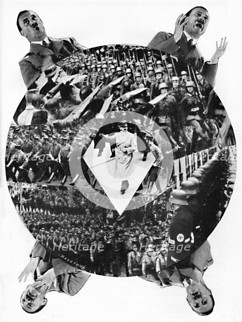 'And so, despite Mr. Churchill's warnings to the Government, Germany carried on', c1930s, (1945). Artist: Unknown.