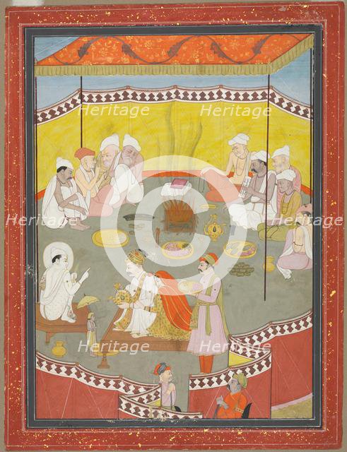 Royal Couple Distributing Meals, 1700s. Creator: Unknown.