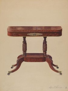 Card Table, c. 1936. Creator: Louis Annino.