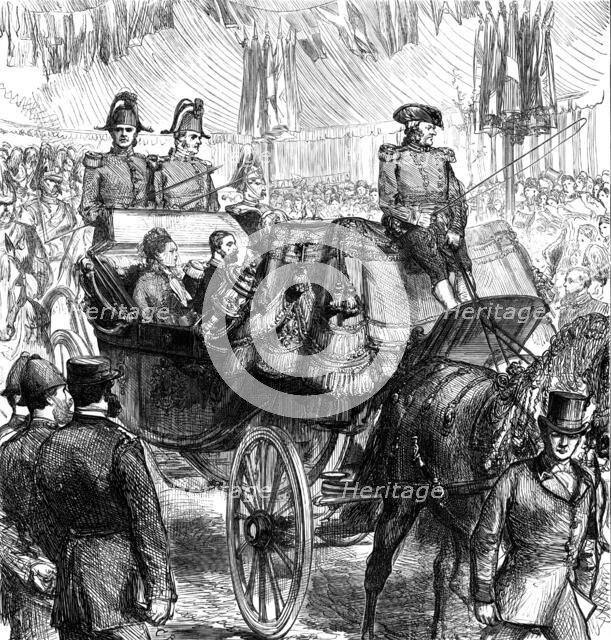 The Duke and Duchess of Edinburgh opening the Chelsea Thames Embankment, 1874. Creator: Unknown.