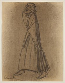 Walking Woman, 1922. Creator: Ernst Barlach.