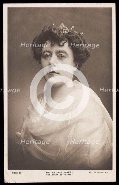 George Robey in drag as the Queen of Hearts, between 1905 and 1907. Creator: Unknown.