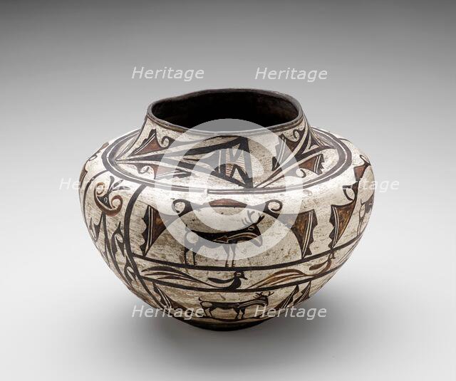 Vessel with deer showing red "heart line", 1870-1885. Creator: Unknown.