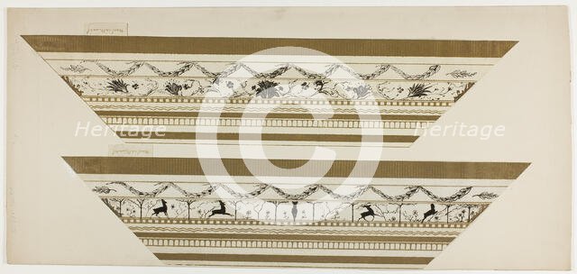 Stag and Flower Pattern Frame (side frame section), 1897-99. Creator: Theodore Roussel.