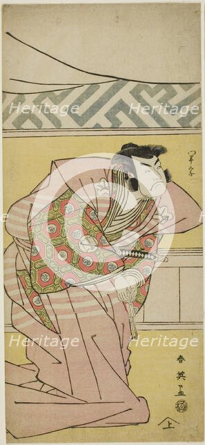 The Actor Sawamuro Sojuro III as Oda Kazusanosuke Harunaga in "The Banquet," the...,  c. 1791. Creator: Katsukawa Shun'ei.