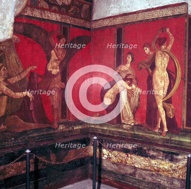 Roman wallpainting from Villa of the Mysteries, Pompeii, Italy, 1st century. Creator: Unknown.