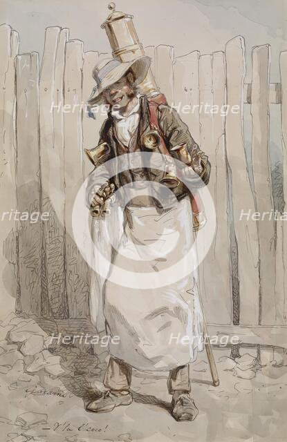 V'la l'coco: The Chocolate Vendor, 1855-1857. Creator: Paul Gavarni.