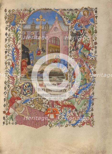 A Burial; Book of Hours, about 1420. Creator: Spitz Master.