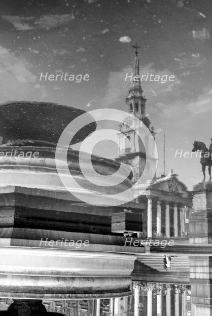 St Martin in the Fields, Trafalgar Square, London, 1945-1950. Artist: SW Rawlings