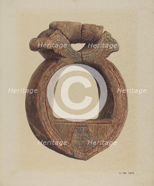 Wooden Stirrup, 1935/1942. Creator: Vera Van Voris.