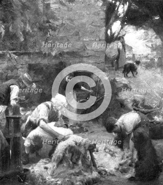 Pictures from the Royal Academy: A Dalesman's Clipping, Westmorland - Frank Bramley, A.R.A., 1898. Creator: Unknown.