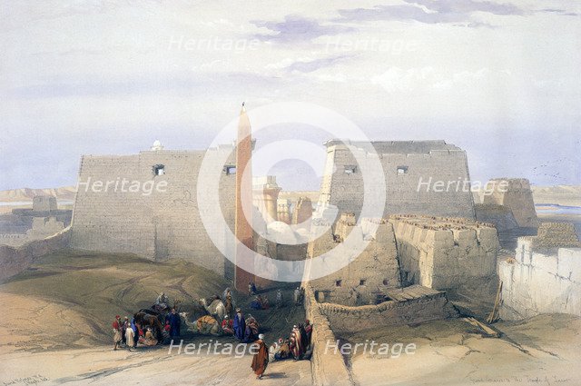 'Grand Entrance to the Temple of Luxor', 19th century. Artist: David Roberts