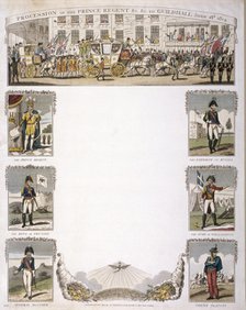 Procession of the Prince Regent, 1814.  Artist: Anon