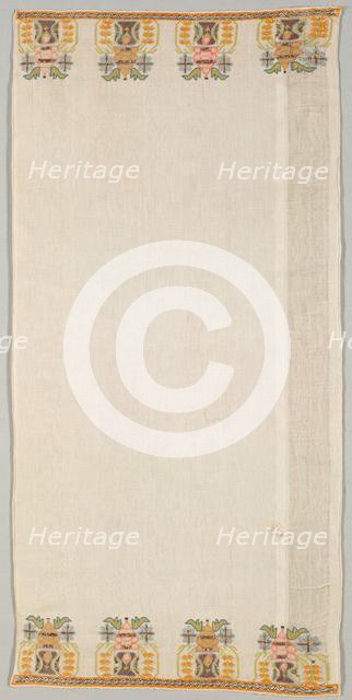 Embroidered Towel (Peshkir), 19th century. Creator: Unknown.