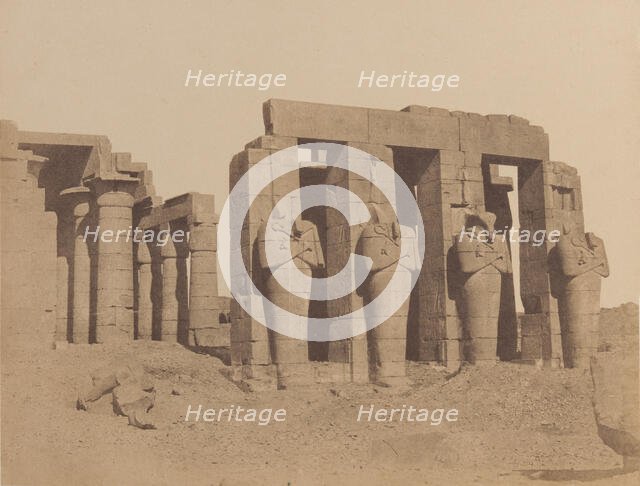 The Memnonium or Rameseion, Thebes, 1852-55, printed 1854-56. Creator: Robert Murray.