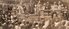 King Charles IV, taking his coronation oath … in Budapest on 30 December 1916 , 1916. Creator: Anonymous.
