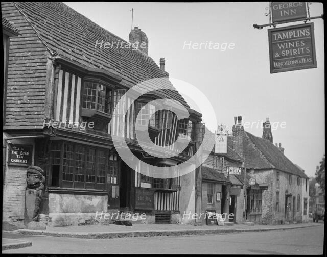 The Star Inn, High Street, Alfriston, Wealden, East Sussex, 1940-1949. Creator: Ethel Booty.