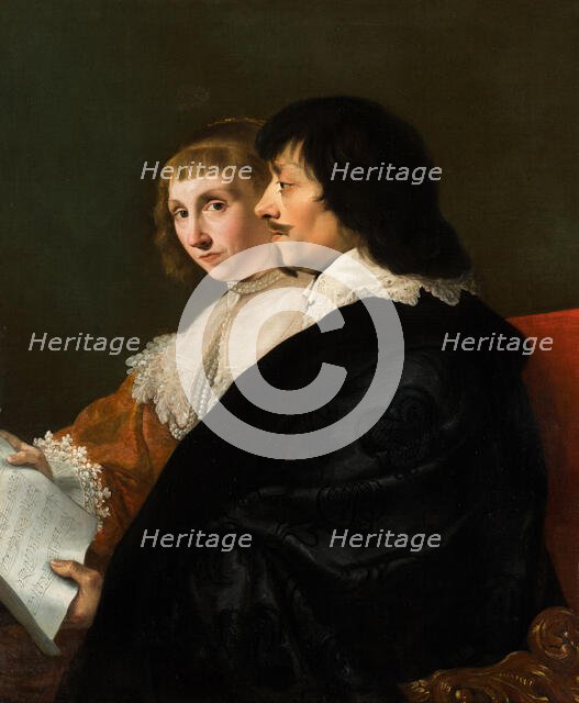 Double Portrait of Constantijn Huygens (1596-1687) and Suzanna van Baerle (1599-1637). Creator: Jacob van Campen.